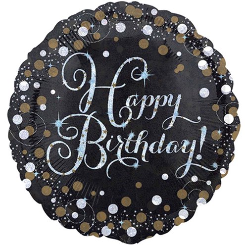 Happy Birthday Gold Sparkling Celebration Balloon